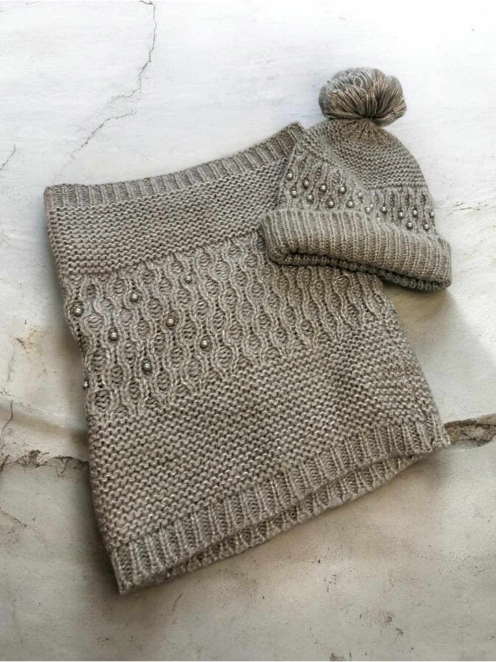 Betsey Johnson 2-Piece Beanie and Snood (Infinity Scarf) Set